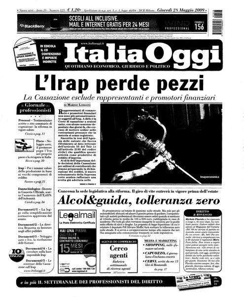 Italia oggi : quotidiano di economia finanza e politica